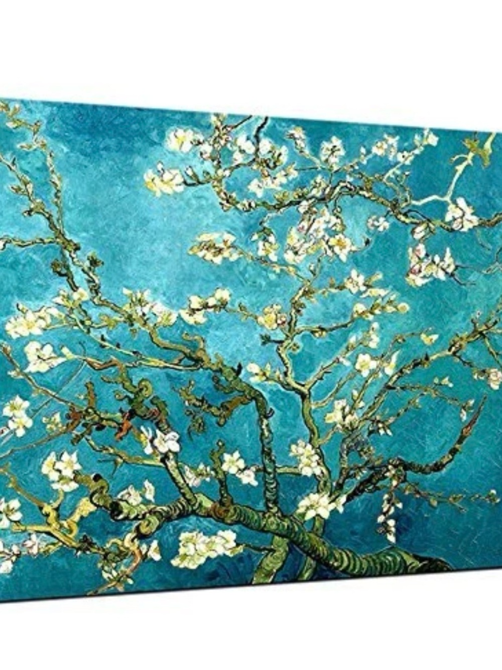 Repro Van Gogh Teal Almond Blossom Wall Art Canvas - Unbranded